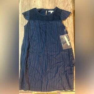 NWT LC Lauren Conrad Navy Blue Striped Dress Size Medium